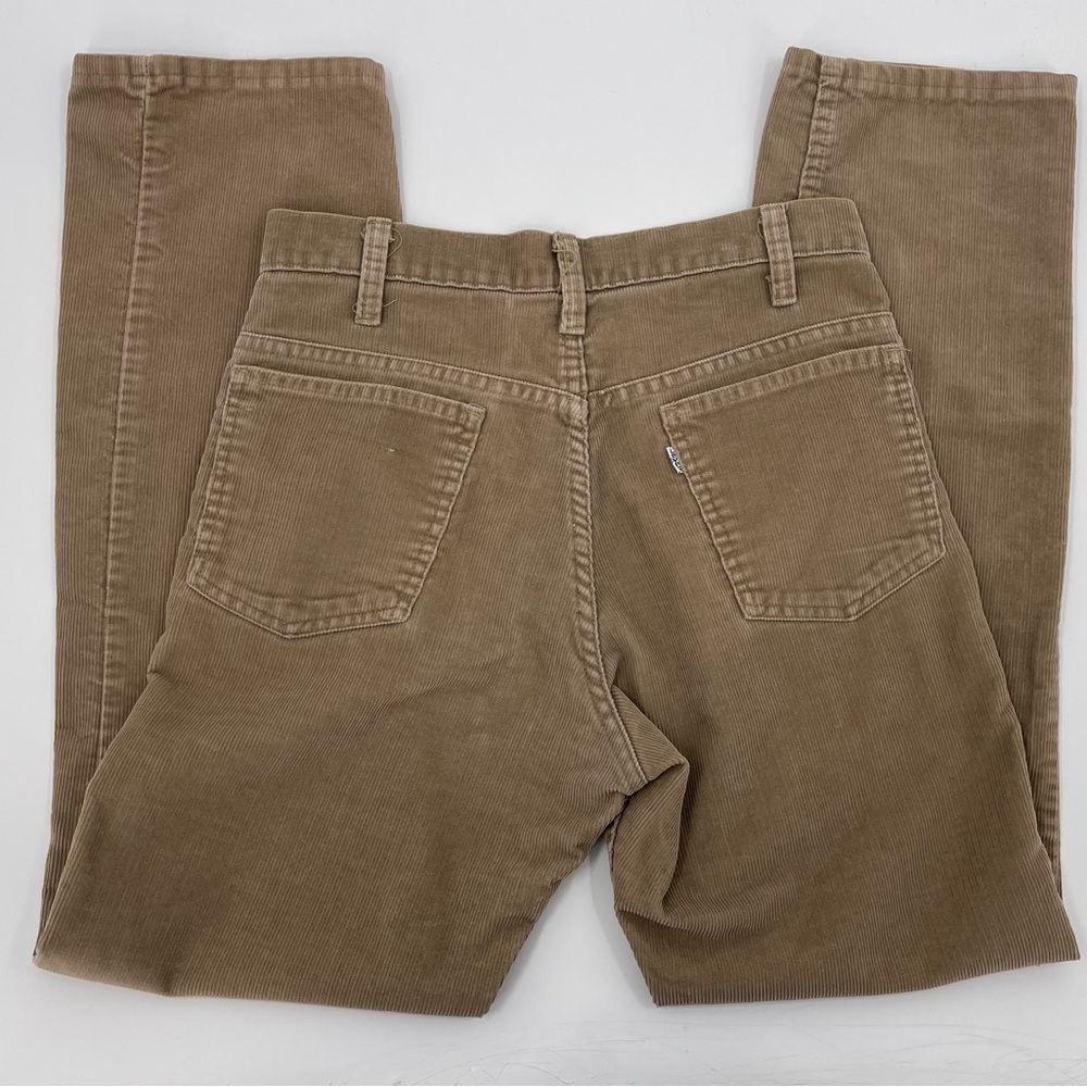 Levi’s Beige Corduroy Cords Straight Leg Pants Jeans 29x29 (29x28 1/8”) Vtg 70s - Picture 2 of 11